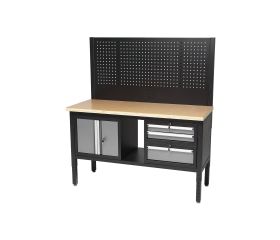 Mesa de trabajo C/Panel performado y 3 módulos 1520mm ALYCO